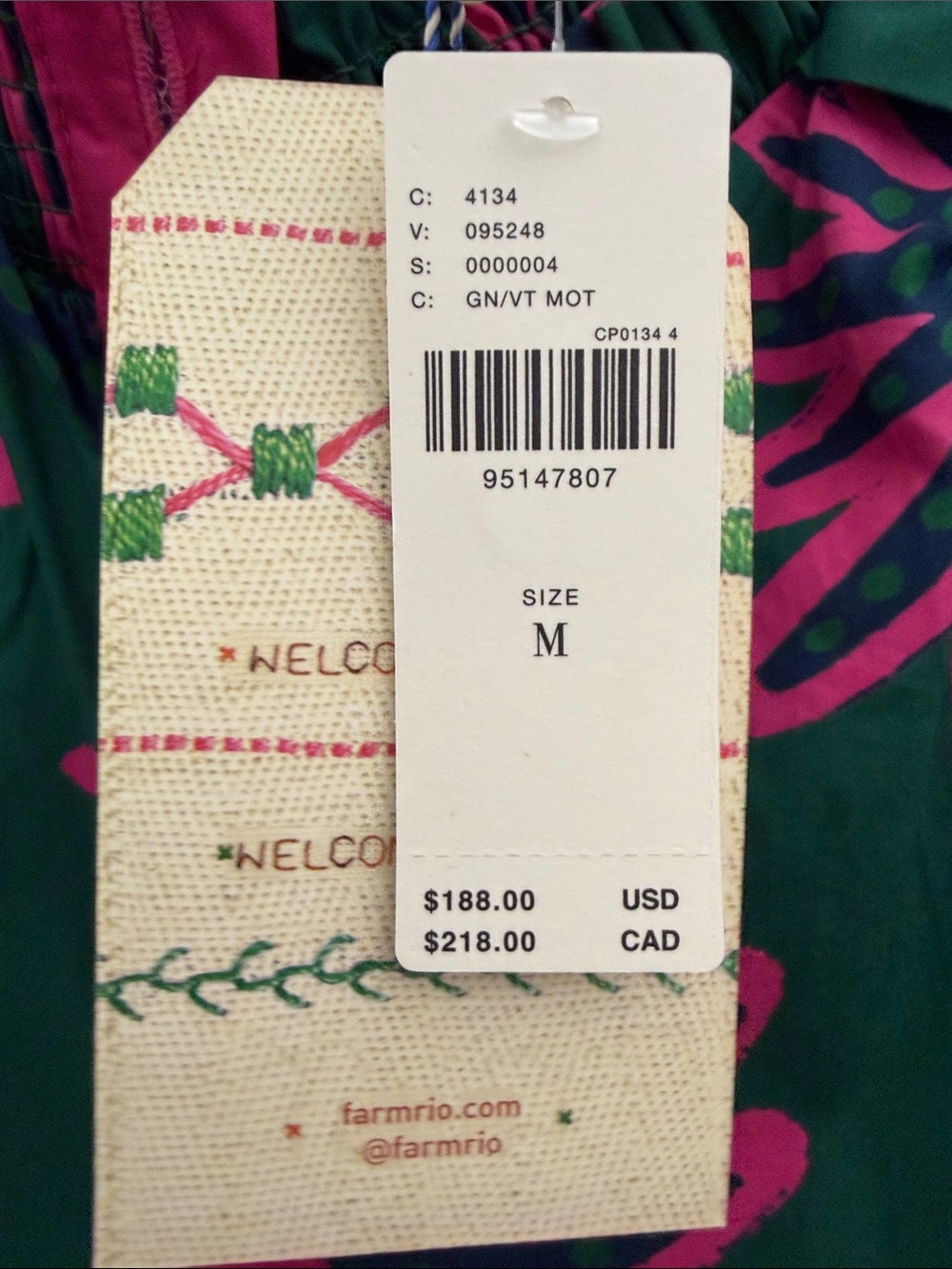 FARM Rio Green & Hot Pink Floral Print Jumpsuit Romper - Picture 4 of 6